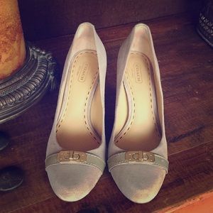 Coach Suede and Patent Leather Pumps